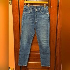 Citizens of Humanity Premium Olivia High Rise Slim Ankle Jeans Button Fromt